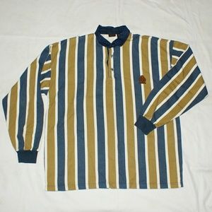 Vintage hip hop striped Structure long sleeve XL